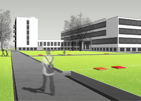 raumfeld,architekt,dresden,des,dessau,bauhaus,rasen